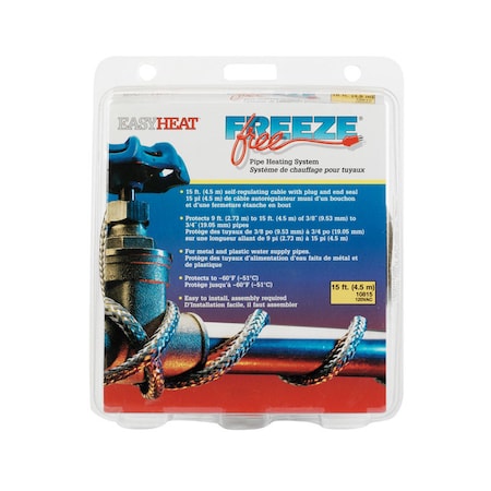 Freeze Free Easy Heat Freeze Free 15 ft. L Self Regulating Heating Cable For Water Pipe 10815